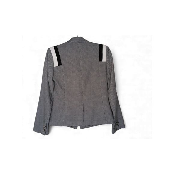 Great Jones Houndstooth Double Breasted Blazer Jacket Small Shoulder Pads - Picture 4 of 15